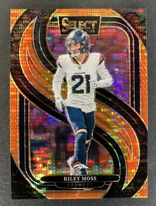 2024 Panini Select Riley Moss Premier Level Pulsar arancione fluo /7 - Foto 1 di 2