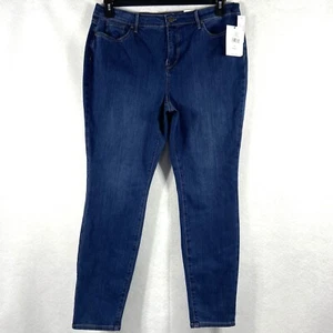 NYDJ Jeans Women’s 8 Blue Skinny Mid Rise Medium Wash Stretch Denim NWT - Picture 1 of 12
