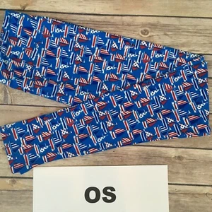OS LuLaRoe Leggings ~ AMERICANA SAILBOATS ~ Sizes 2-10, ONE SIZE; 4th of July - Picture 1 of 4