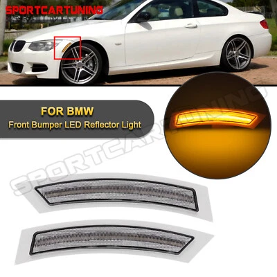 2x Para BMW E92 E93 Serie 3 325i 328i Cupé Parachoques Reflector Reemplazar Luz Lateral Marca Foto 1 de 4