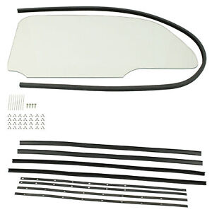 Empi 9783 Vw Bug 1 Piece Clear Window Kit With Snap-In Scrapers 1965-77, Pair