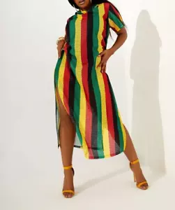 Ashley Stewart Curvy Girl Teyana Dress Rainbow 1X - Picture 1 of 4