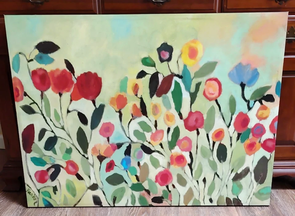 40W"x30H" WILD FIELD de KIM PARKER - PINCELADAS ENMARCADAS PATRÓN FLORAL BRILLANTE Foto 1 de 4