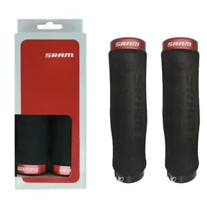 SRAM Foam Grips - Black with Red Lock-On Lock On Contoured - Picture 1 of 4