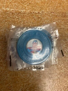 SUPERMAN Happy Birthday 50 Jahre Lentikular Münze BLAU 1982 Vintage NEU! - Bild 1 von 2