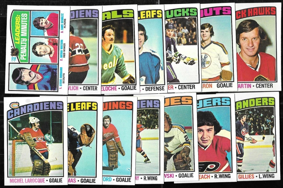 1976-77 TOPPS 76-77 NHL HOCKEY CARD 1-264 & GLOSSY INSERT  1-22 SEE LIST - Image 1 of 1