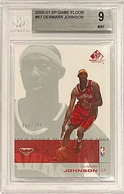 2000 SP Game Floor Edition #67 DerMarr Johnson Rookie RC /300 BGS 9 Mint Hawks - Image 1 of 2
