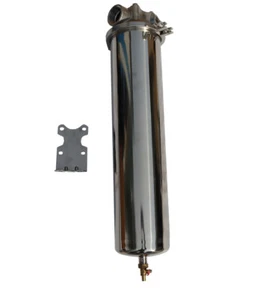 Edelstahl Wasserfilter Gehäuse 5,2"" x 20"" Kartusche 1,5"" NPT Druckfiltration - Bild 1 von 7