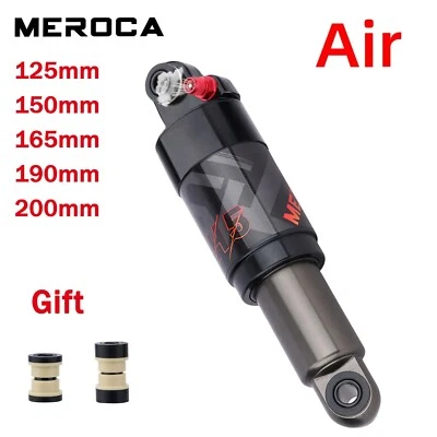 MEROCA MTB Mountain Bike Rear Air Shock Absorber 125mm/150mm/165mm/190mm/200mm