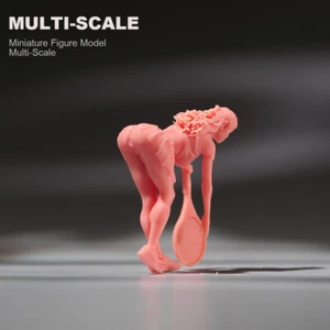 Escena en miniatura 1/87 utilería de una niña jugando al tenis modelo 3D de un coche - Imagen 1 de 5