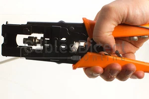Coax Compression Crimping Tool F BNC RCA Crimper RG59 RG6 Cable Connectors - Picture 1 of 11