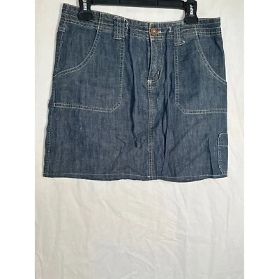 Bass Denim Skirt Mini Drawstring Pockets Casual Blue Size 4 - Image 1 of 3