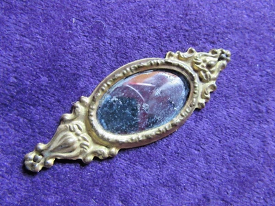 Старинный ручной вентилятор предохранитель украшение овальное зеркало с латунной рамой, Бесплатная доставка - Изображение 1 из 2