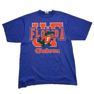 Vintage University of Florida Gators Graphic T-Shirt Cartoon Blue Sz Large - Picture 1 of 4