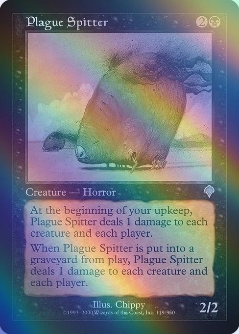 MTG Plague Spitter Foil Invasion English Black Card - Image 1 of 1