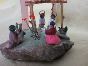 Tohono O'odham Miniaturszene Weihnachtskrippe Indianer Indianer KUNST - Bild 1 von 11