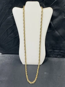 Vtg Lucien Piccard Signed Gold Tone Fancy Link Necklace Chunky Chain 42” Long - Bild 1 von 10