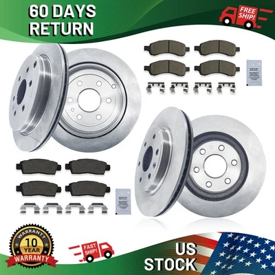 Front Rear Rotors Brakes Pads for 2007 - 2016 Chevy Traverse GMC Acadia Enclave Foto 1 de 4
