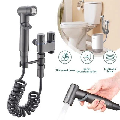 Bidet Handbrause Sets Waschbeckenbrause Doppelkontrolle Duschbrause mit Halter - Bild 1 von 4