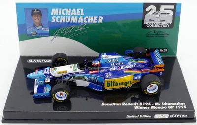 MINICHAMPS MILD SEVEN BENETTON RENUALT B195 M SCHUMACHER MONACO GP 1995 1/43 - Image 1 of 4