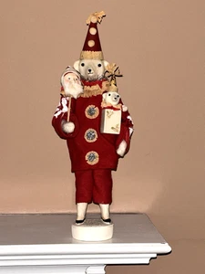 Rare Vickie Smyers for Bethany Lowe Design Pierrot Carnival Christmas Teddy Bear - Picture 1 of 3