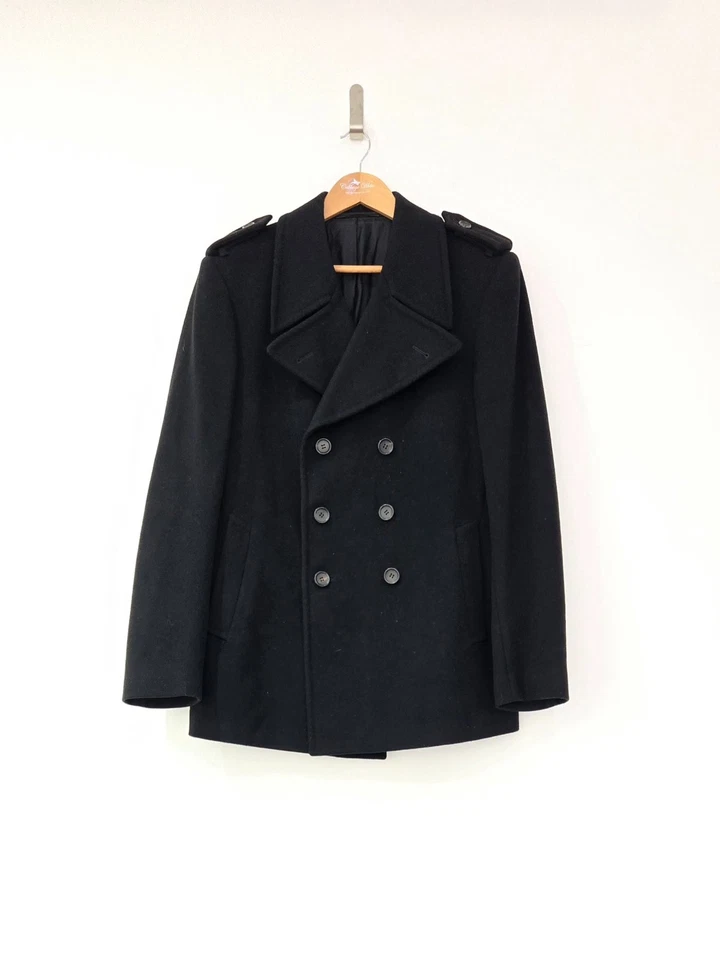 Gucci Black Wool Double Breasted Coat - Image 1 of 4