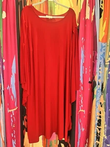 Avenue Women's Plus Size 28 Red Cape Dress - Picture 1 of 5
