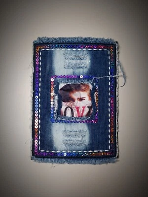 Denim patches for DIY projects - LOVE - Image 1 of 4