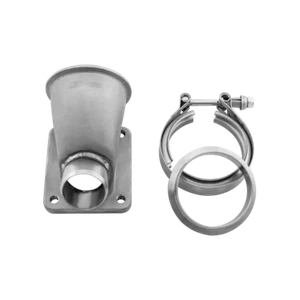 3" Vband 90 Deg T4 Turbo Elbow Adapter Flange Clamp Kit 304 SS Cast - Imagen 1 de 8