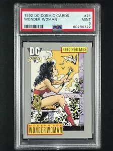 1992 DC Comics Cosmic Cards #21 Wonder Woman PSA 9 - Picture 1 of 2