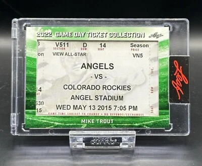 Mike Trout 2022 Leaf Game Day Ticket Collection Card, No. TC-69 - Image 1 of 2