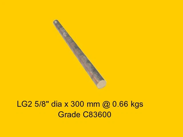 LG2 ( Gunmetal ) Bronze 5/8" dia x 295 mm -Steam-Mill-Lathe-Model-Weld-OG - image 1 of 1