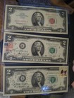 Lot Of 3 Cool $2 Bill Collection Incl. 1963 Red Seal & 2x 1976 W/ Ny Postmarks