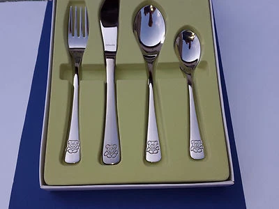 4- tlg. Kinderbesteck Teddy Bear, Gravur gratis - Bild 1 von 4