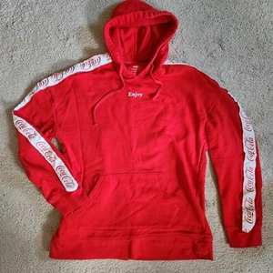 Coca Cola Pac Sun Red And White Enjoy Hoodie Sweatshirt Coke - MEDIUM - Picture 1 of 6