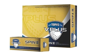 V PLUS SPIN II 3 Piece Pro Style Golf Balls 2 Dozen 24 New High Quality Balls - Picture 1 of 3
