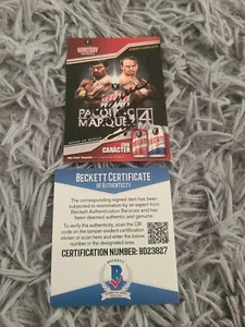 MANNY PACQUIAO vs JUAN MANUEL MARQUEZ 4 SIGNED TECATE 2012 Boxing Card - Picture 1 of 3