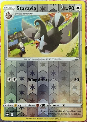 Staravia Reverse Holo - 118/172 - Brilliant Stars Pokemon 2022 - Image 1 of 3
