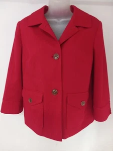 George ME Designs by Mark Eisen Women's Blazer Size Sm 4/6 Jacket Red  2 Button - Picture 1 of 11