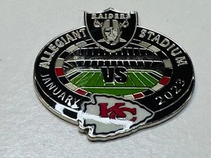 Kansas City Chiefs vs LV Las Vegas Raiders Game Day Pin January 7 2023 1/7/23 - Picture 1 of 2