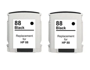 2x inchiostro BK per HP 88 C9385A OfficeJet Pro K5400 K550 K8600 L7780 L7680 L7650 7580 - Foto 1 di 1
