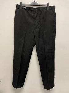 BALMAIN SUIT TROUSERS PURE WOOL IN BLACK PINSTRIPE W38 L32 EXC. COND. 9185 - Picture 1 of 8