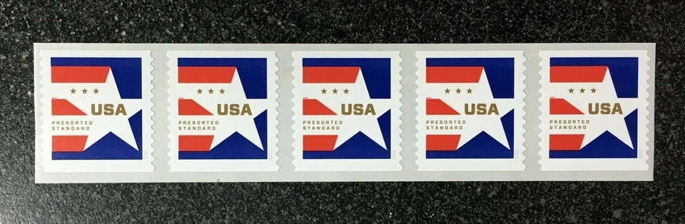 2020USA #5433 10c Star Presorted Standard - Coil Strip of 5  Mint - Image 1 of 1