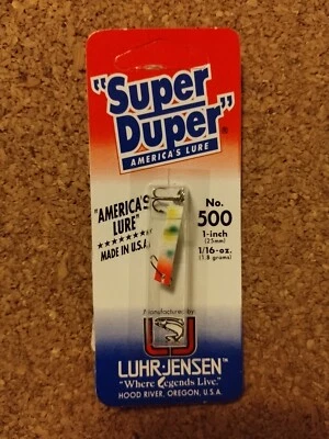 NOS   Luhr Jensen     Super Duper  500        Pearl Bikini Fishing Lure  - Image 1 of 3