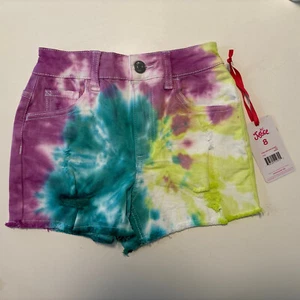 Pantaloncini Justice Girls Denim Distressed Moda Mamma 5 Tasche Tie Dye Taglia 8 - Foto 1 di 8