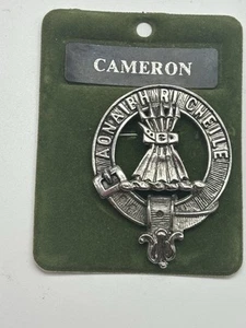 Vintage Clan Cameron West Highland Scottish Clan Badge - Picture 1 of 4