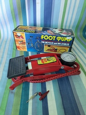 Bomba de pie vintage CA Custom Accessories 57770 roja usada en excelente estado bin17 Foto 1 de 4