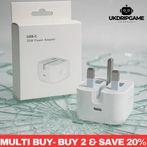 20W USB-C Fast Charger UK Plug | PD Wall Adapter for iPhone, Samsung, iPad - Picture 1 of 24