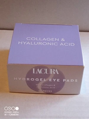 Lacura Hydrogel Eye Pads  collagen and Hyaluronic acid 60 Pieces  - Image 1 of 2