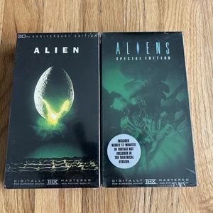 Alien & Aliens Factory Sealed VHS Lot Special Edition 20th Anniversary Horror - Picture 1 of 11